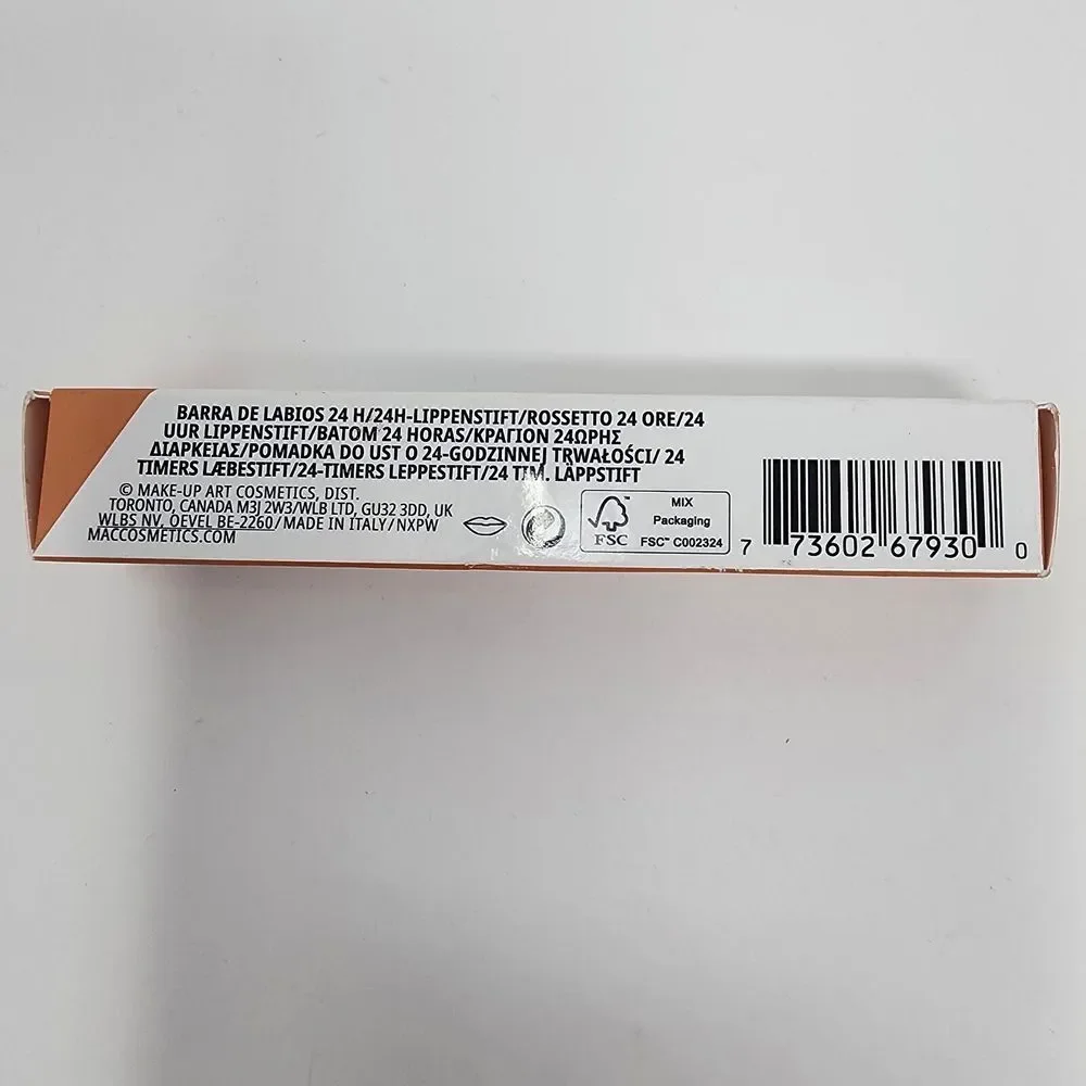 MAC Locked‎ Kiss 24Hr Lipstick Shade 68 Teaser 1.8g Full Size New In Box